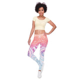 Pastel Multicolored Mandala Leggings - Full length