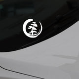 Tree of Life Car Decal in Silver- as shown on car bumper