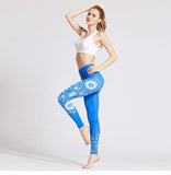 Colorvalue Blue Porcelain Yoga Leggings - standing pose