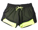 Neon Yellow Yoga, Running, Pilates Shorts