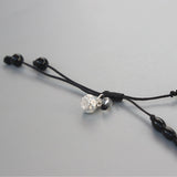 Silver Lucky Fish bracelet showing close up of lotus clasp