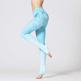 Colorvalue Leafy Vine Yoga Leggings - side view