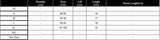 Sizing chart - Cross back yoga bra