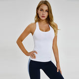 Colorvalue White Racerback Top - Front View