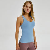 Colorvalue Blue Racerback Top - Front View