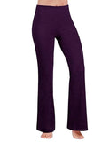 4 Way Stretch Women's Boot Cut Yoga Pants - in deep purple