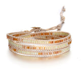 Simple light stone beaded bracelet