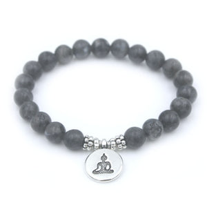 Labradorite Buddha Charm Bracelet