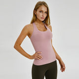 Colorvalue Rose Pink Racerback Top - Front View